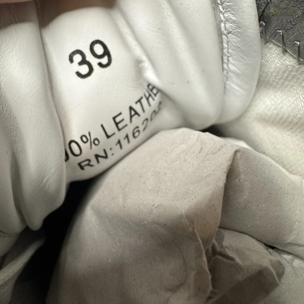 Size 39 -‎ Zadig & Voltaire High Flash Sneakers White Leather High Tops